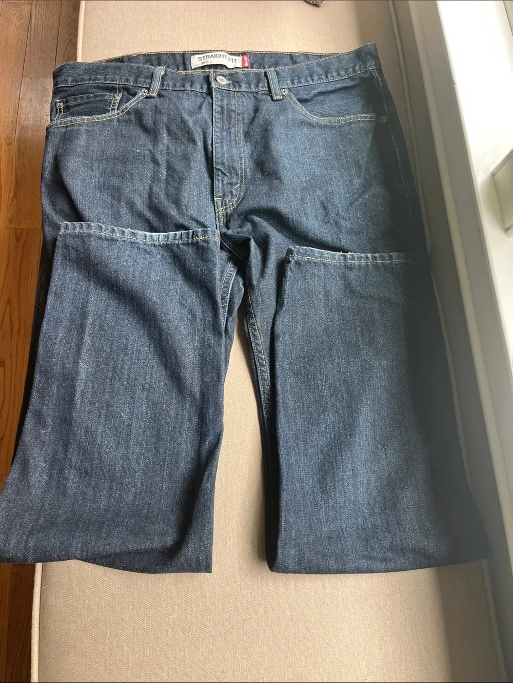 Levi’s 505 Straight Fit Men’s Dark Blue Jeans 38x34
